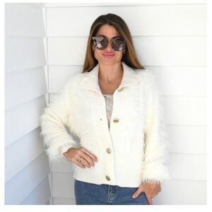 Cozy White Faux Fur Jacket